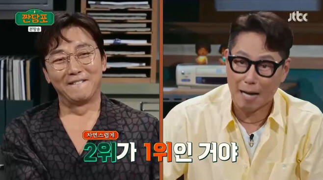 Singer Yoon Jong Shin revealed why Park Jae-seok keeps the top.JTBC woven sugar cloth broadcasted on June 27 was the first to appear in the TV entertainment program with Uhm Jung-hwa, Kim Byeong-Cheol, Myung Se-bin and Min Woo Hyuk, the main actors of Doctor Cha Jung Sook.On this day, Yoon Jong Shin announced the second place in Tak Jae-huns brand reputation.When Tak Jae-hun said, I can not stretch out because of Park Jae-seok, Jin-kyeong Hong refuted, I am natural to be No. 1 in Park Jae-seok.Yoon Jong Shin said, Park Jae-seok should be placed first. Park Jae-seok is built-in, so the second place is practically the first place.Tak Jae-hun asked Jin-kyeong Hong, How long ago did you drink with Shin Dong-yeop and Jang Do-yeon?Yoon Jong Shin said, But I can not win the first place because I get together and drink. Have you ever heard that you gathered at night and drank with Park Jae-seok?Park Jae-seok goes home when the recording is over. 