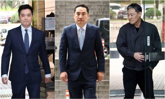 김세의 전 MBC 기자, 강용석 변호사, 김용호 전 스포츠월드 기자. 연합뉴스