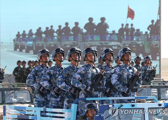 중국 인민해방군 해병대 [신화통신 연합뉴스]