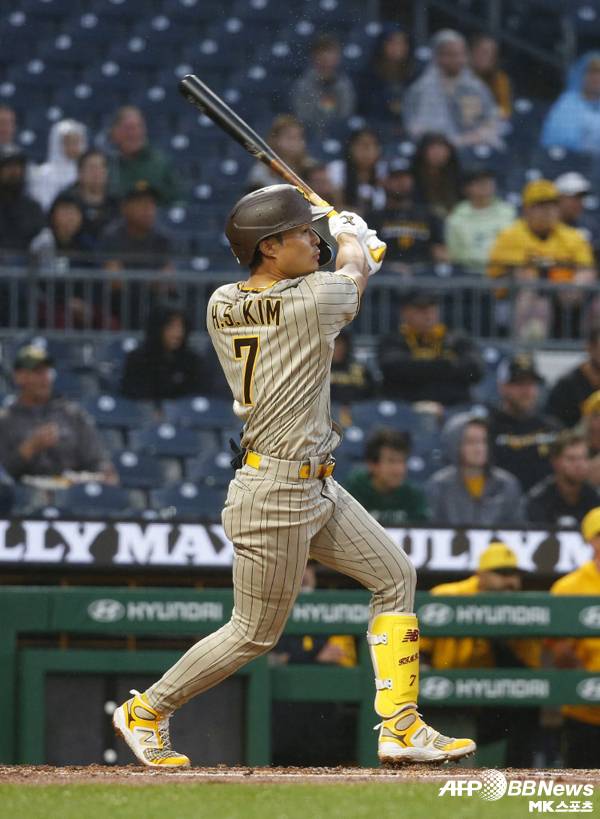 김하성은 최근 동료들의 배트를 빌려 사용하고 있다. 사진=ⓒAFPBBNews = News1