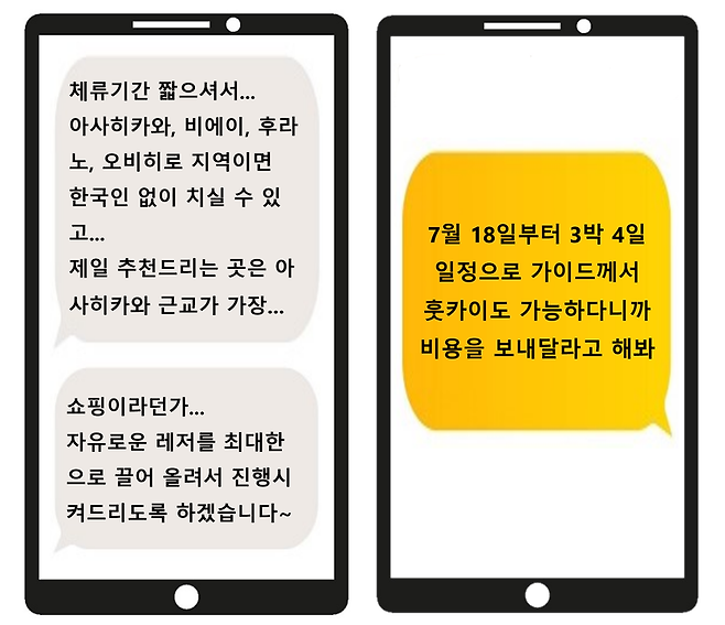 김영주 국회 부의장이 지인과 나눈 문자 내용.