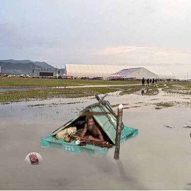 2023 새만금 세계스카우트잼버리 대회의 열악한 상황을 풍자한 밈. 인스타그램(@wsj2023_memes) 캡처