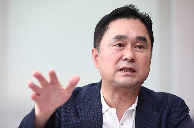 김종민 더불어민주당 의원이 22일 국회 의원실에서 시사저널과 인터뷰를 하고 있다. ⓒ시사저널 박은숙