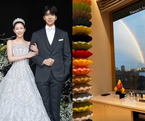 Actor Lee Seung-gi and Lee Da-in are having a sweet honeymoon after marriage.The two people are public release of their daily life, showing the appearance of a newlywed couple pouring sesame, and Lee Seung-gi is responding to his wifes photograph.Lee Da-in released a photo and video public release on the 26th of last month.He is the closest friend of Nam Yeon-joon (Lee Hak-joo) and Yu Gil-chae (An Eun-jin).Gyeong Eun Ae is a virtuous and benevolent GLOW who knows how to see the bright side of the world first, and has a toughness that does not break even in war weathering.In the photograph, Lee Da-in shows the appearance of a gentle GLOW by wearing a hanbok of Gyeong Eun Ae character in MBC gilt drama  ⁇  lover  ⁇   ⁇   ⁇   ⁇ .Lee Da-in is showing more beautiful appearance than flowers with flowers on both sides of his face, sitting on a chair, gathering both hands together and showing graceful charm.Also, the playful face and running around the film is a different charm than the simple one.In particular, her husband Lee Seung-gi clicked on her favorite photo to express her affection for her wife Lee Da-in.In addition to this, Lee Seung-gi and Lee Da-in also released a public release date. On the 17th, Lee Da-in released a short video saying that it was a sunny day.In the video, Lee Da-in, who is spending leisurely time in a cafe-like space, was featured.Above all, the video was noticed two weeks ago, when her husband Lee Seung-gi was estimated to be the background of a public release post.On the last day, Lee Seung-gi Lee Da-in and the public release of the photograph taken with dessert in the same background cafe.Lee Seung-gi also received public release of a part of his newly-married house on the 23rd, and he shared a photogram of a rainbow floating outside the window, called  ⁇  Natures Art  ⁇ .The turntable at the window and the character-shaped Bluetooth speaker attracted my attention with a sensual atmosphere.Lee Seung-gi and Lee Da-in married in April after two years of hot love in 2021, and since then, they have been attracting public attention for their indirect honeymoon.
