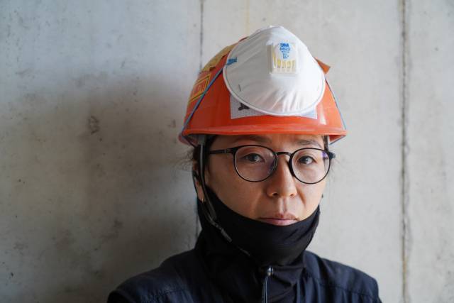 ▲<프레시안>은 지난 6일 경기도의 한 아파트 건설현장에서 자재‧세대정리팀에서 작업반장으로 일하고 있는 45살 권원영 씨를 만났다. ⓒ프레시안(박정연)