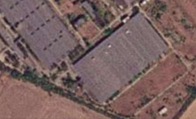 멜리토폴 중심가에서 약 5㎞ 떨어진 ‘아우토콜로릴리트’라는 이름의 공장 부지 모습이 담긴 위성 사진.