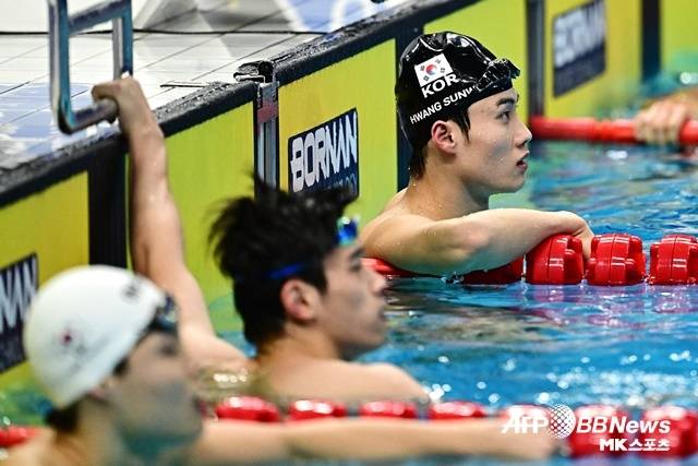 자유형 200m에서도 상승세를 이어간 황선우. 사진=AFPBBNews=News1