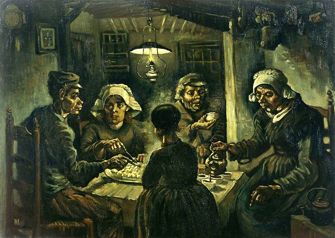 빈센트 반 고흐, ‘감자 먹는 사람들’, 1885, 캔버스에 유채, 82x114cm, 암스테르담 반 고흐 미술관.