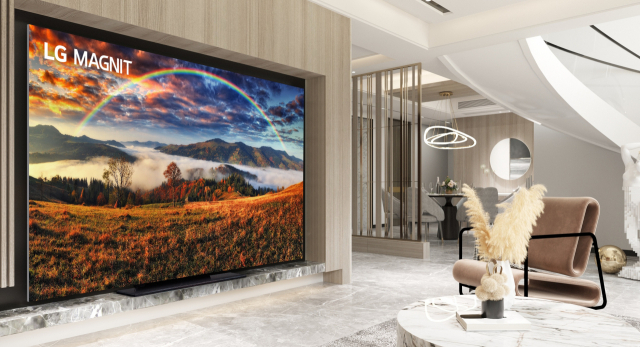 LG전자가 북미에서 출시한 118형 마이크로LED TV 'LG 매그니트'의 모습. 사진 제공=LG전자
