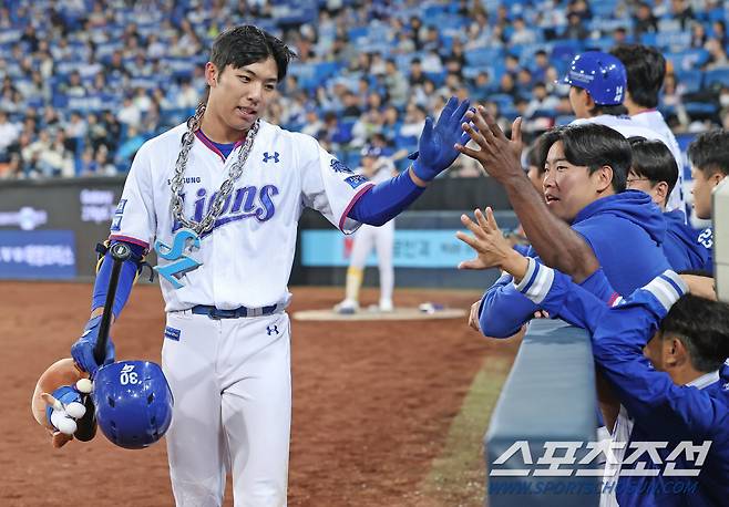 4회 1점 홈런을 터트린 김영웅. 사진제공=삼성 라이온즈