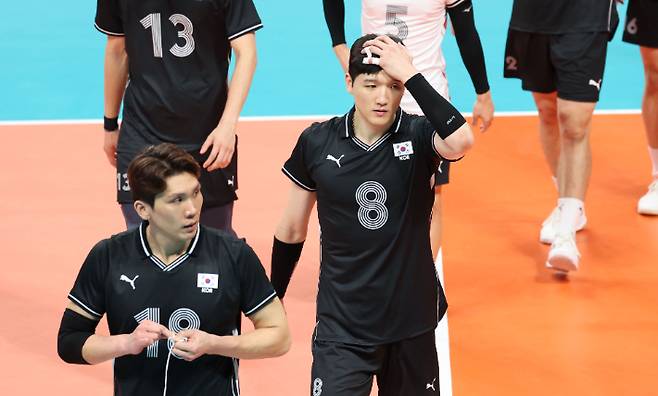 남자 배구 12강 탈락. 연합뉴스
