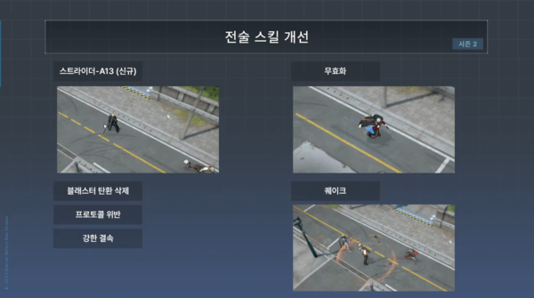 - 비주류 전술 스킬 개선 예정