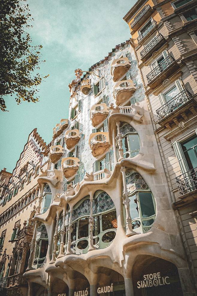 늘 곡선에서 길을 찾았던 가우디의 건축, 카사바트요의 파사드와 내부