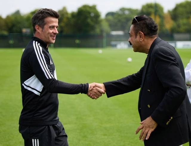 실바 감독과 샤히드 칸 회장/풀럼