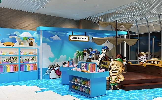 One of the four booths in the MapleStory pop-up store, "MapleStory World Tour" (Nexon)