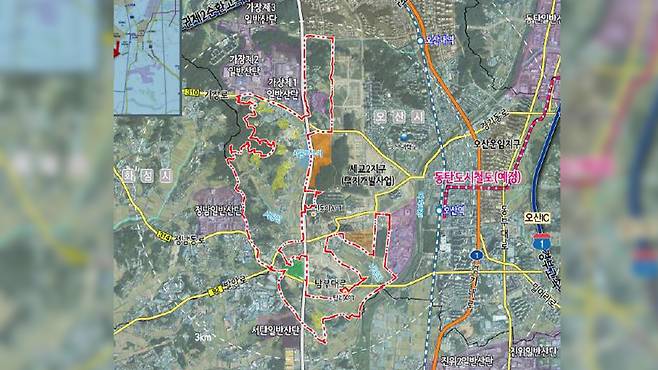 사진 출처 : 연합뉴스 (오산세교2 신규 택지 위치)