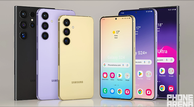 갤럭시S24 시리즈 렌더링 이미지. 폰아레나