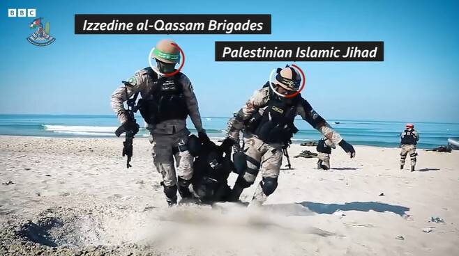 하마스 및 가자지구의 다른 무장단체가 함께 훈련하는 모습의 동영상은 하마스의 텔레그램 등을 통해 버젓이 공개돼 온 것으로 확인됐다.