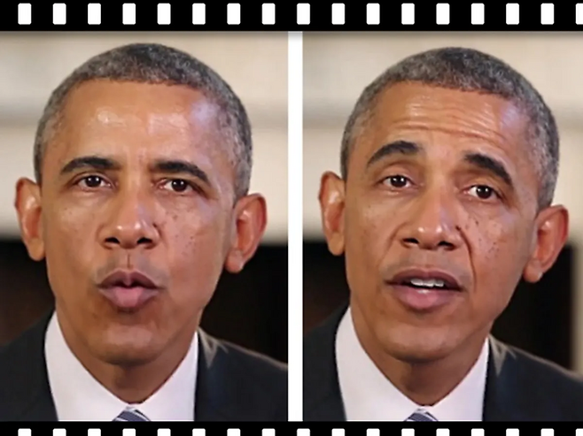 딥페이크로 만든 버락 오바마 미국 전 대통령의 모습 [사진=워싱턴대학]