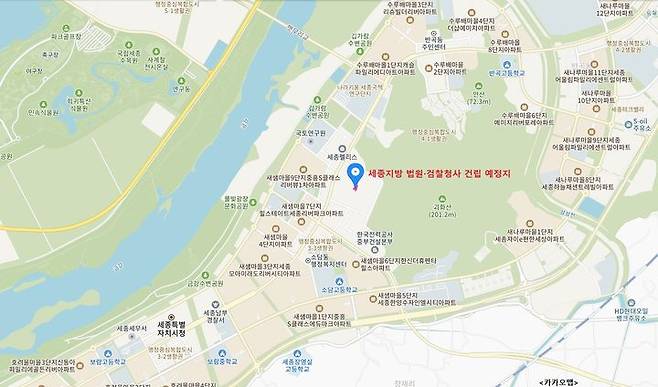 세종시 지방법원 예정지 위치도 *재판매 및 DB 금지