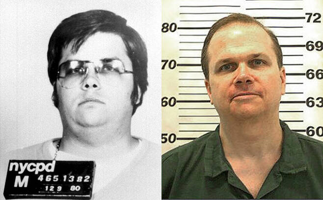 존 레논을 살해한 마크 데이비드 채프먼 (왼쪽 1980년, 오른쪽 2012년) /AFPBBNews=뉴스1