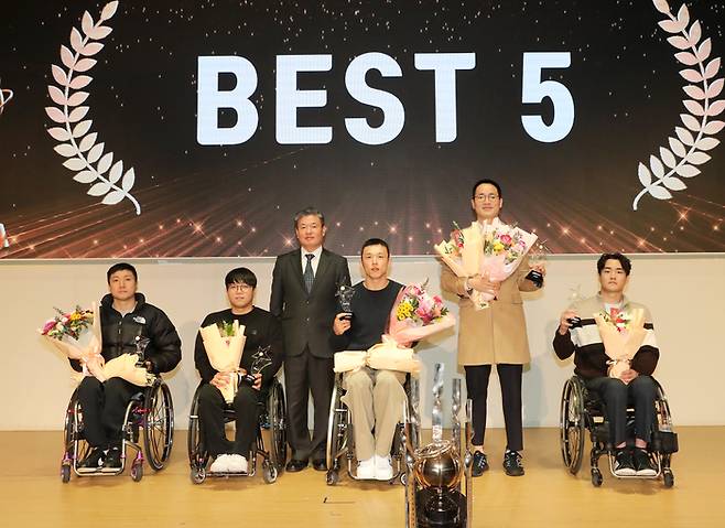2023 KWBL 휠체어농구리그 시상식 베스트5. 사진제공 | KWBL