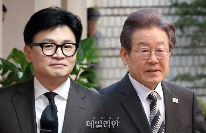 한동훈 법무부 장관(왼쪽)과 이재명 더불어민주당 대표. ⓒ 데일리안 DB