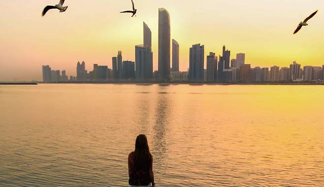 코나쉬 비치의 일몰