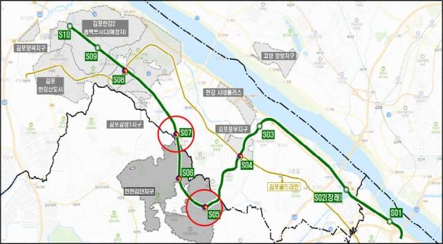 국토교통부 대도시권광역교통위원회가 발표한 서울지하철 5호선 연장’ 관련 노선 조정안. 국토교통부 대도시권광역교통위원회 제공