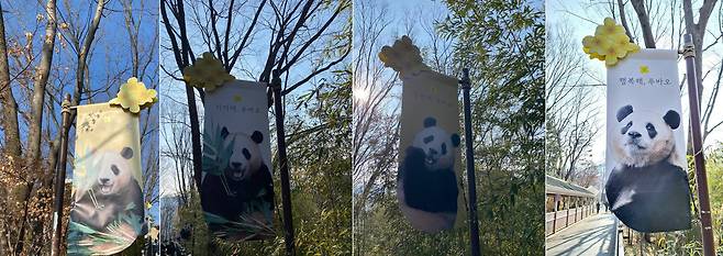 27일 경기 용인 에버랜드에 걸린 현수막./인스타그램 @all.the.fu