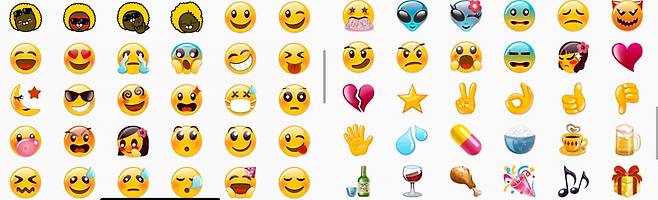 카카오톡 기본 이모지. 사진=카카오톡 캡처