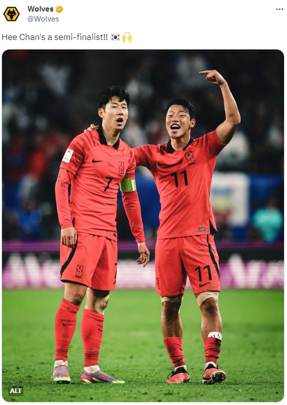 사진=울버햄튼 공식 SNS 캡처