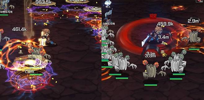 오른쪽이 더 높은 등급의 스킬이다