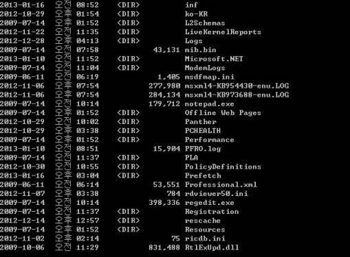 DIR 키를 눌렀을 때 나오던 화면 / 출처: 동아일보