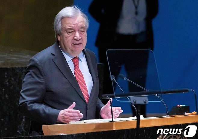 안토니우 구테흐스 유엔 사무총장. 2024.02.07 ⓒ AFP=뉴스1 ⓒ News1 정지윤 기자