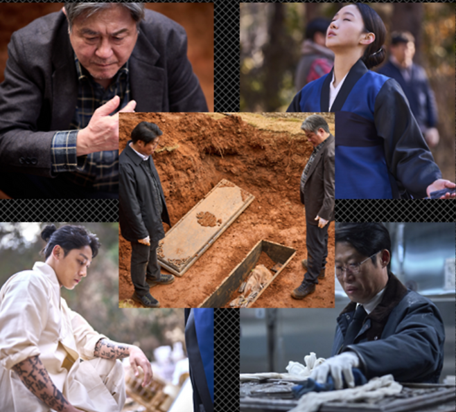 ‘파묘’ 최민식 김고은 유해진 이도현(왼쪽 위부터 시계방향). 사진 I 쇼박스