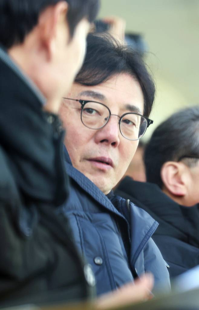 ▲ 광주FC-FC서울 경기에는 황선홍 축구대표팀 임시 감독이 관전했다. ⓒ연합뉴스