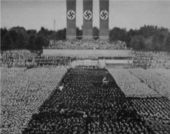 1930년대 당시 나치 전당대회의 모습 [인터넷 캡처 사진]
