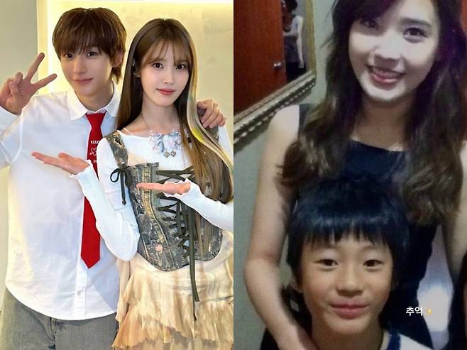 그룹 라이즈 앤톤, 가수 아이유/사진= 그룹 라이즈 인스타그램 캡처