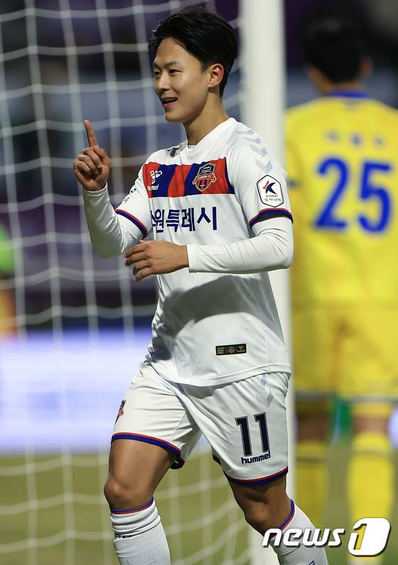 득점 후 세리머니하는 이승우. /사진제공=뉴스1