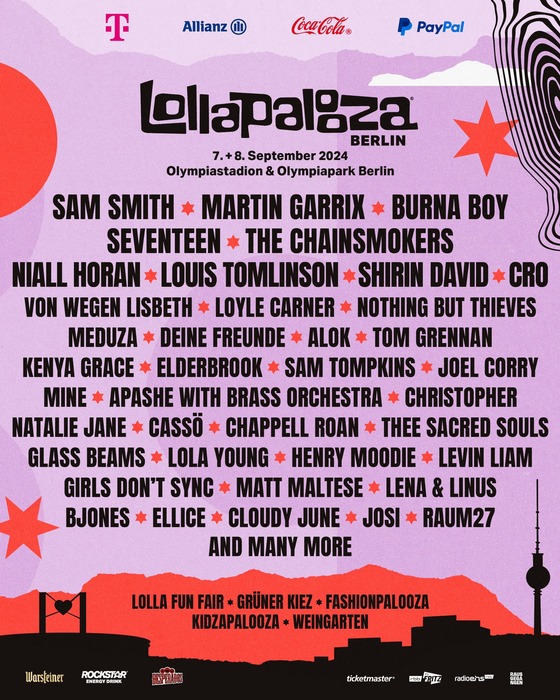 Lineup for the eighth edition of Lollapalooza Berlin [LOLLAPALOOZA BERLIN]