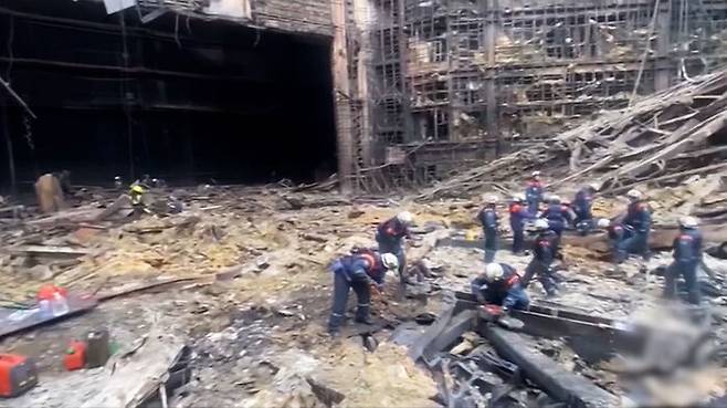 러시아 수도 모스크바에서 벌어진 테러 현장