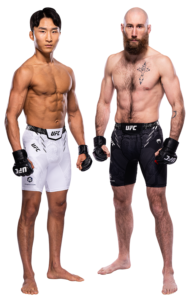 이정영(왼쪽), 카일 넬슨 UFC 프로필. 사진=TKO