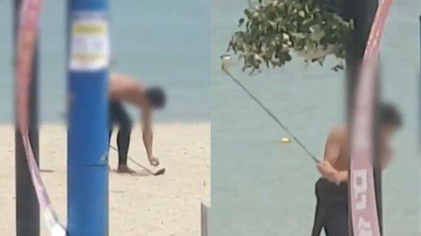 2021년 7월 30일 울산 진하해수욕장 골프남