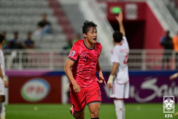이날 대표팀 선발 원톱으로 낙점됐던 안재준. 사진┃KFA