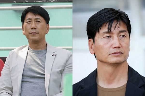포항 박태하 감독(왼쪽). 김천 정정용 감독(오른쪽). 제공 | 프로축구연맹