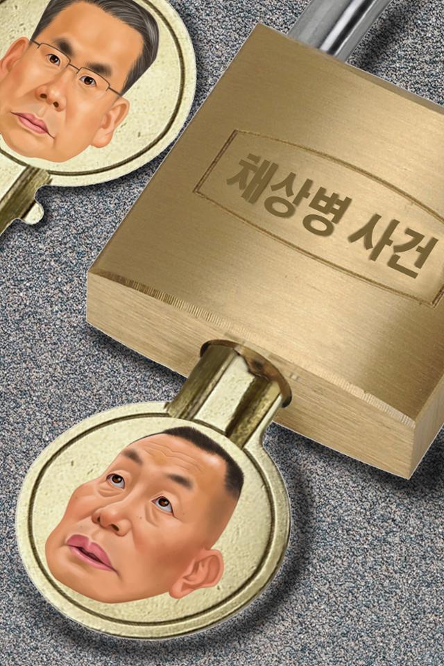 김계환 해병대 사령관 캐리커처. 배계규 화백