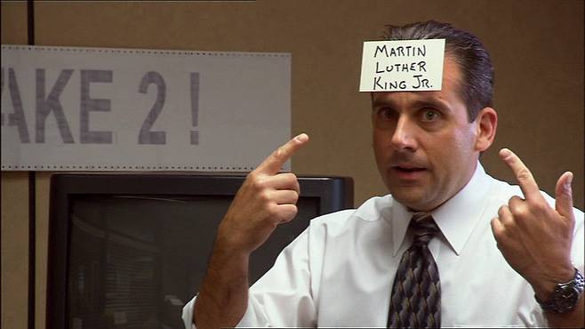 A scene from "The Office," starring Steve Carell (NBC)