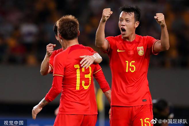 중국 올림픽대표팀, 사진=중국 축구 국가대표팀 공식 SNS
