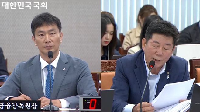 이복현 금융감독원장이 지난해 10월17일 열린 국회 정무위원회 국정감사에 출석해 의원 질의에 답변하고 있다.